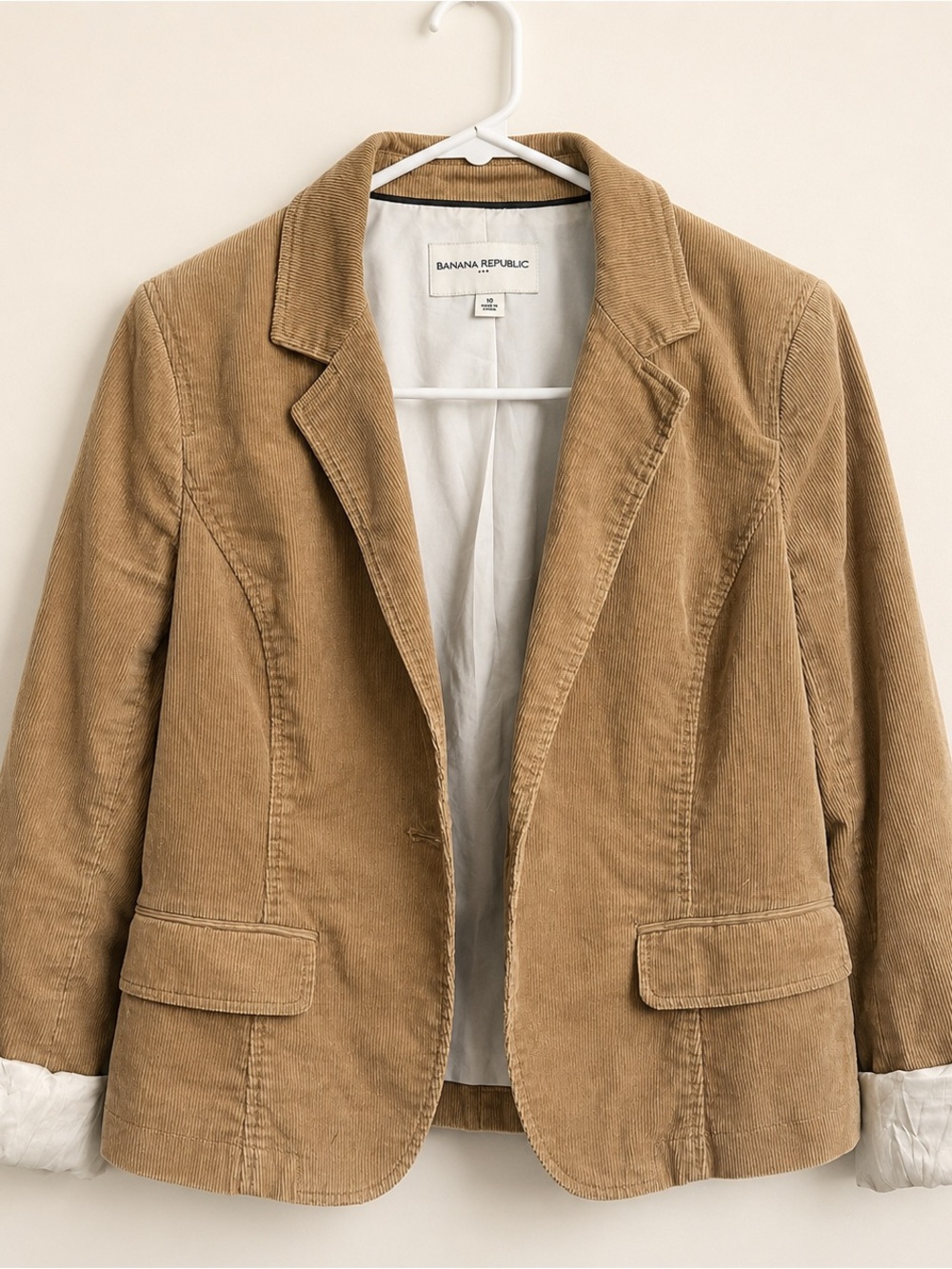 Banana Republic Tan Corduroy Blazer